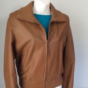 Gap Leather genuine leather jacket